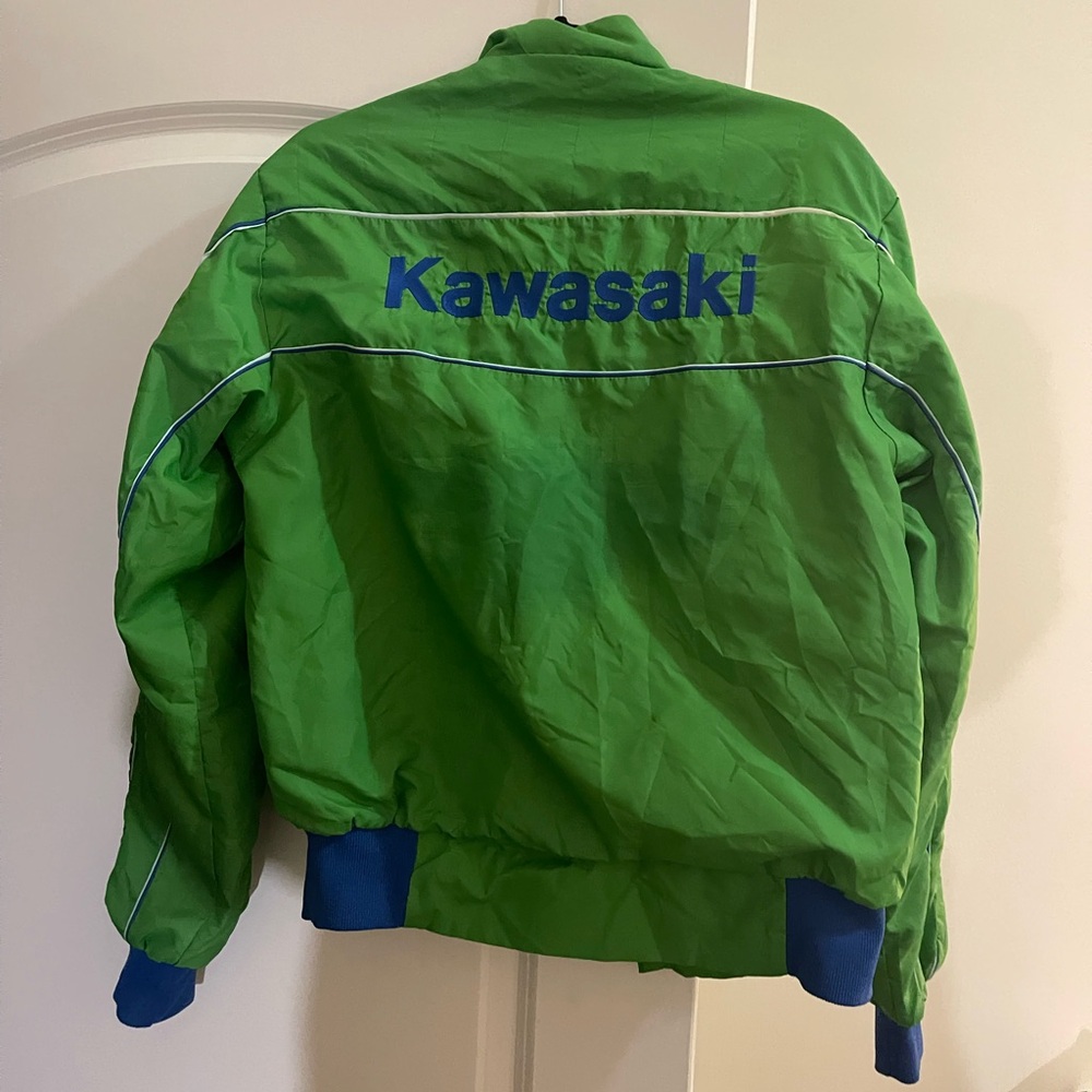Vintage Kawasaki Green Jacket - Medium